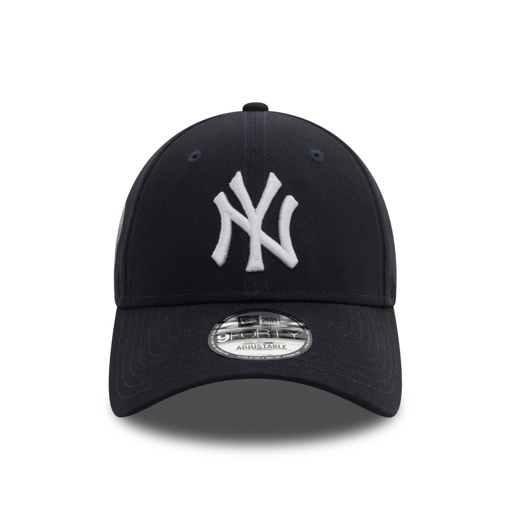 New York Yankees Hat - MLB Side Patch Black 9Forty Strapback Cap - New Era